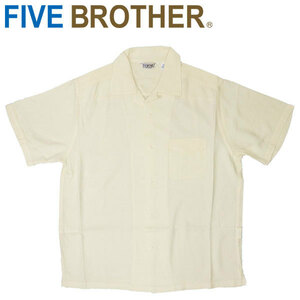 FIVE BROTHER (ファイブブラザー) 152104L RAYON S/S ONE-UP SHIRTS レーヨン ショートスリーブ ワンアップ シャツ OFF WHITE L