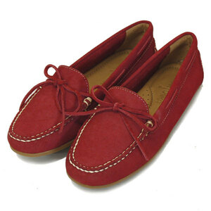 MINNETONKA(ミネトンカ) Tie Driving Moc(タイドライビングモック) #69812 RED NUBUCK レディース MT350-5(約22cm)