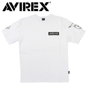 AVIREX (アヴィレックス) 6113328 1934006 S/S FATIGUE TEE ショートスリーブ ファティーグ Tシャツ 01WHITE M