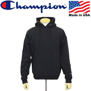 Champion (チャンピオン) C5-P101 PULL OVER HOODED SWEAT SHIRT プルオーバー フーデッド スウェット シャツ アメリカ製 CN035 090ブラッ