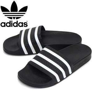 adidas (アディダス) 280647 ADILETTE オリジナルス アディレッタ コアブラックxホワイトxコアブラック AD069 25.5cm