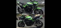 美品　zrx1200r 車体　ライムグリーン　オーリンズ　カーボンホイール6速ミッション等…_画像3