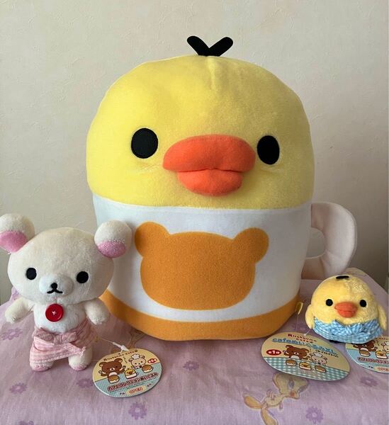 リラックマ カフェ キイロイトリぬいぐるみ XL & カフェコレクション コリラックマ & キイロイトリ