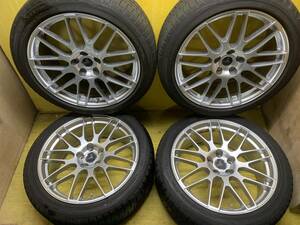 No2471 E1-2Z ダンロップ　WINTER MAXX DSST WM01 245/45R20 99Q ランフラット　Weds Delmore レクサス　LS 4本セット　詳細画像あり　