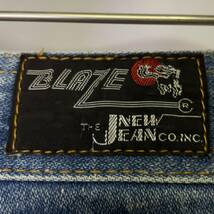 70s BLAZE デニム パンツ W30×L32 ストレート シルエット IDEALジップ 501 505 519 60s 80s 90s 古着 オールド ビンテージ_画像3