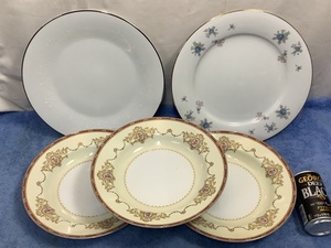 陶器製　ノリタケNoritake 皿　3種5枚 RCノリタケ　オールド？等　まとめて　検　住まい　インテリア　キッチン　食器　ブランド