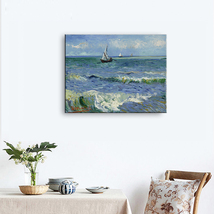 ゴッホ ファブリックパネル 絵画 インテリア ファブリック 絵 「 サント＝マリーの海の風景」 40×60cm アートパネル 送料無料_画像7