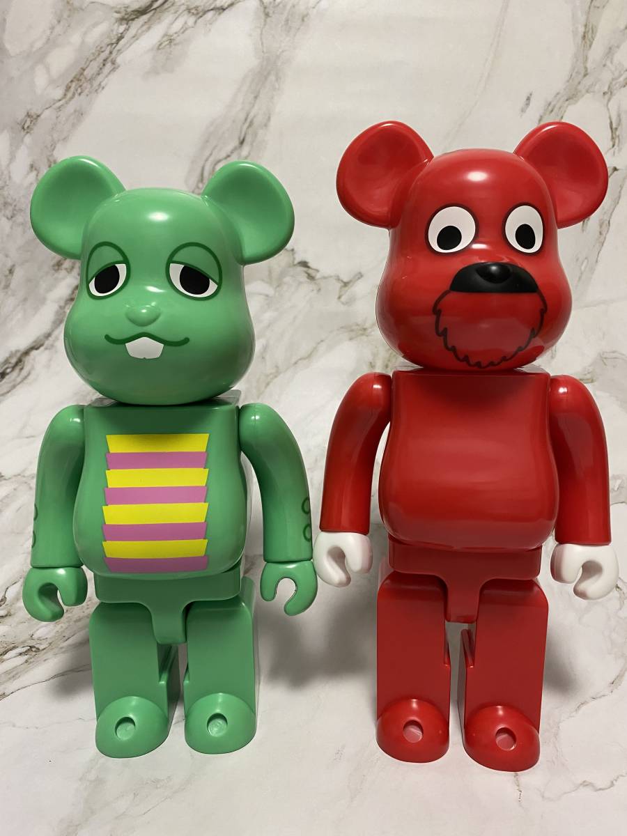 たので ヤフオク! - '08 ガチャピン&ムック ベアブリック 400% 2体セ