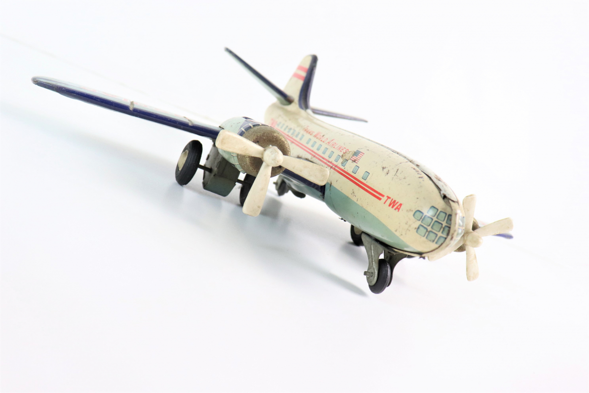 昭和レトロ ブリキのおもちゃ☆TWAボーイング727ジェット機 - 通販