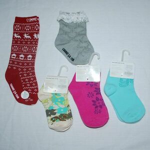  Comme Ca Ism *GAP 10/12cm knee-high socks 1* crew socks 3* sneaker socks 1 socks 5 pairs set cotton .