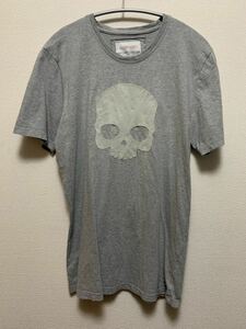 ハイドロゲン HYDROGEN 半袖 Tシャツ グレー ビッグロゴ サイズ L