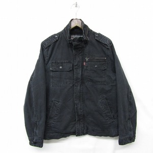 Levi's サイズ M U.S. ARMY M-65 タイプ フィールド ジャケット 裏ボア 後染め ブラック リーバイス 古着 ビンテージ ミリタリー 2S0406