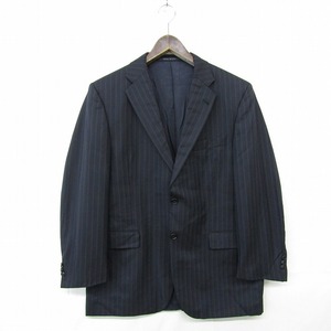 USA made Burberry big size 42R tailored jacket blaser wool stripe navy Burberry old clothes Vintage 2S1375