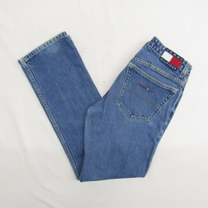 サイズ 9 TOMMY HILFIGER デニム パンツ ジーンズ ストレート 刺繍入り ブルー トミー ヒルフィガー レディース 古着 ビンテージ 2S2807