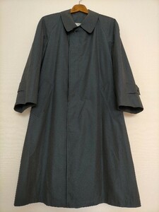 80s-90s Vintage Britain made Aquascutum Aquascutum turn-down collar bar ma car n coat 38-SHORT navy 