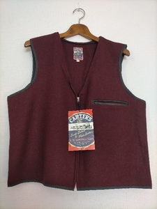  new goods dead stock 90s Vintage USA made CARTER'S Carter's TALON Zip wool the best 42 wine red * Old Work 