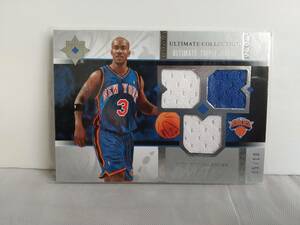 Stephon Marbury 10シリ ステフォン・マーブリー 2006-07 Upper Deck NBA ULTIMATE COLLECTION ULTIMATE TRIPLE JERSEY #UJ-SM /10 パッチ