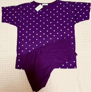  dot pattern top and bottom set pyjamas * part shop put on M-L free 