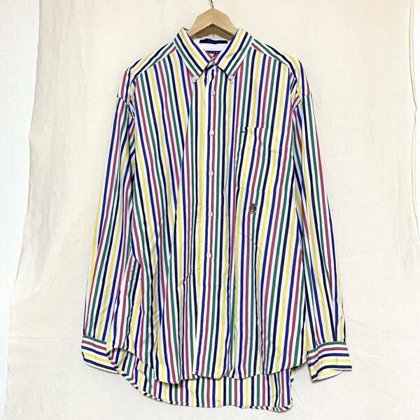 TommyHilfiger(USA)ビンテージクレイジーストライプシャツ　90's