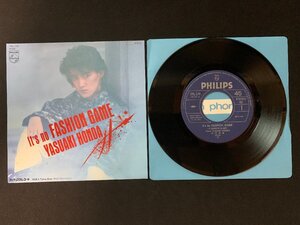 ♭♭♭EPレコード 本田泰章 It's no FASHION GAME / Turns Blue