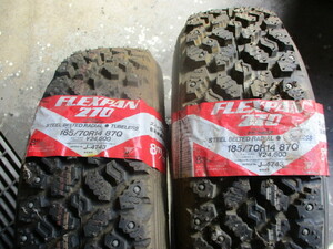 スパイクタイヤ　2本　185/70R14　87Q　FLEXPAN　270　YOKOHAMA　多分未使用　長期保管品　MADE　IN　JAPAN　ヤマト160サイズ　希少　レア