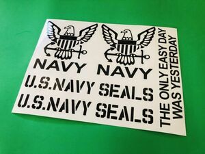 ・n3.U.S.NAVY SEALS ステッカー set（つや消し黒）世田谷ベース　ミリタリー　ステンシル