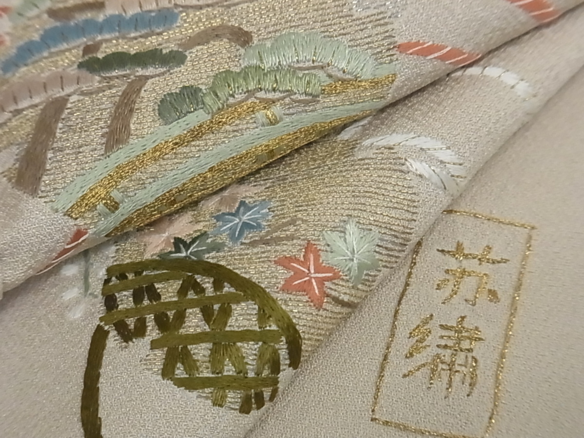 シックで贅沢 スワトウ刺繍セット 訪問着 入学式 礼装