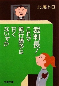 裁判長！これで執行猶予は甘くないすか 文春文庫／北尾トロ【著】