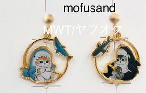 イヤリング　サメサークル　ゴールド　mofusand モフサンド　レディース　ファッション　アクセ　アクセサリー　ねこ　サメにゃん　MWT