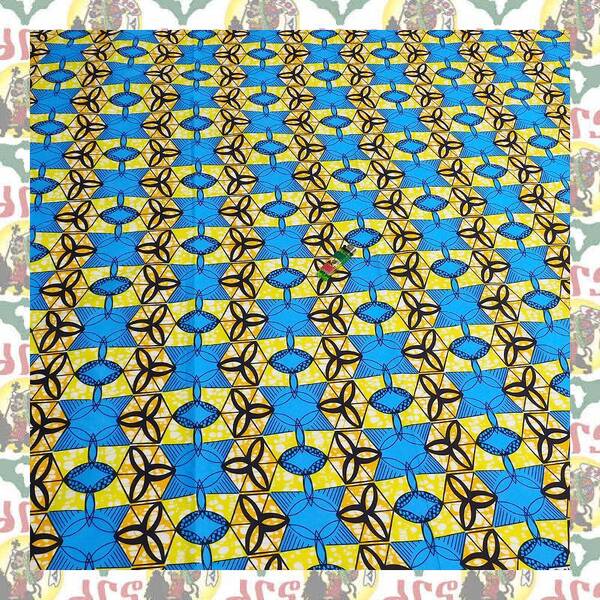 【SALE/180cm x 110cm/2ヤード】アフリカンプリント生地 barg-k79 アフリカ布 アフリカ生地 ゴールドプリント アンカラ キテンゲ パーニュ