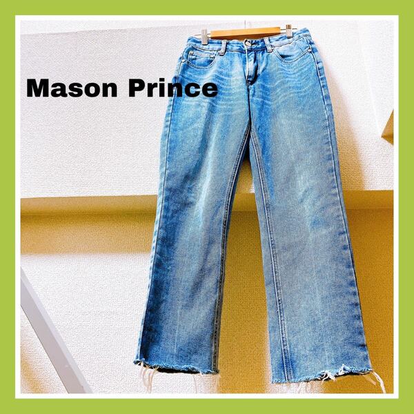 【美品】mason prince デニムパンツ 綿 ダメージジーンズ ジーパン