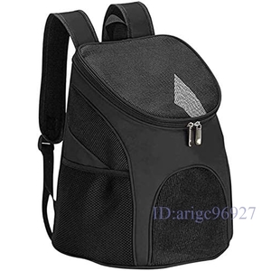 O200* new goods for pets carry bag rucksack cat small size dog folding ventilation 2WAY convenience ( black |S size )