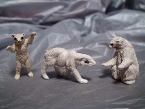 駄菓子屋①38-25昭和の玩具 ポリ人形 動物 セット シロクマ 白熊 白くま