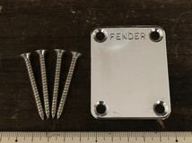 [GP]Fender Japan フェンダー・ジャパン・ストラトキャスター ST62から取り外したネックプレート FENDER刻印 超貴重 素性はっきりパーツ! _画像1