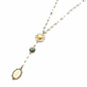 ◇082953 joujou ジュジュ ペンダントネックレス パール ロザリオ サイズ84cm レディース シルバー