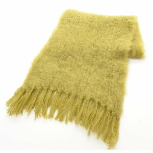 *386253 Hinterveldmoheya muffler stole moheya. lady's south Africa made green plain 