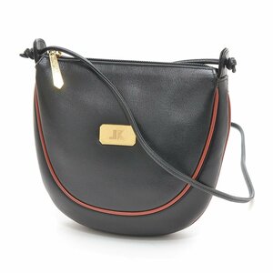 *450887 JUNKO KOSHINO Jun ko Koshino кожа небольшая сумочка сумка на плечо Vintage женский черный 