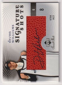 NBA DERON WILLIAMS AUTO UPPER DECK Sweet Shot Signature Shots BASKETBALL JAZZ ROOKIE AUTOGRAPH デロン ウィリアムス 直筆 サイン