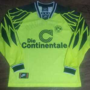 値下げ交渉 1994-95 リーガ初優勝 ボルシアドルトムント NIKE 長袖 MADE IN UK 検)94 BVB09 BORUSSIA DORTMUND HOME L/S SAMMER MOLLER Y2K