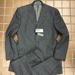 【新品★激安スーパーセール】メンズ　紳士服　背広　ストライプスーツ/サイズLL/グレイ系/サイドベンツ 2タック サラサラ生地