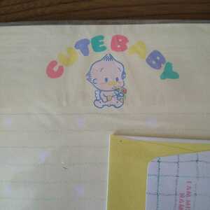  stationery shop stock goods unopened *[CUTE BABY] letter set ( yellow )*