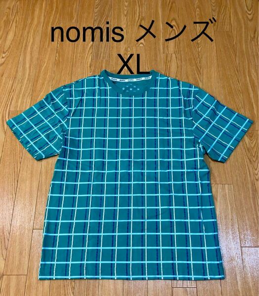 nomis メンズXL 半袖Tシャツです。明るめのグリーンカラーです。普段着でもスノーボードのインナーでも使えます。 