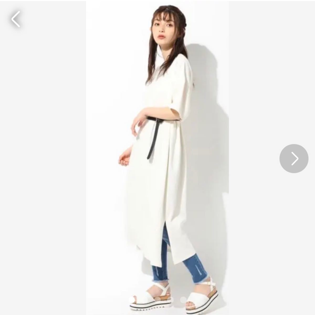 新春セール中 【REJINA PYO】コットン×リネン ヘリンボーン ノーカラー