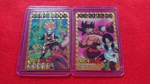 【希少人気 正規美品二枚】ドラゴンボール DRAGONBALLZ カード カードダス 当時物 アマダ キラ ダブルゴールド WGL-2 WGL-3 