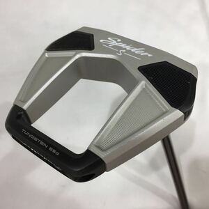 本州のみ送料無料【即決価格】パター TaylorMade Spider S CHALK / オリジナルスチール〔長さ34in：総重量554g〕メンズ右　カバーあり