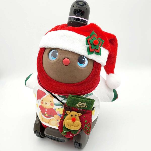 ラボット LOVOT ラボットのアクセサリー クリスマス手袋ポーチ+お花飾り（トナカイ）セット