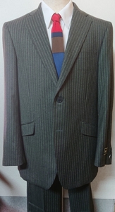送料無料〈AB8〉冬物SALE！メンズ2つ釦スーツ 日本製 カーキ 紳士服 新品 シングル ビジネススーツ ウエスト90cm 大きいサイズ ノータック