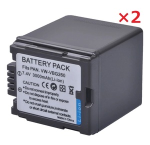 ◆ Бесплатная доставка ◆ 2 части Panasonic VW-VBG260 Аккумулятор 3000MAH HDC-HS300P/HDC-HS300PC/HDC-HS350/HDC-HS700/HDC-HS700K, совместимые с товарами.