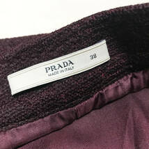 プラダ スカート 38 PRADA ワインレッド系 AF2209-38-S8-M15_画像3