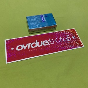 Ovrdue ★赤　ホロ★ステッカー★オーバーデュー　おくれる　USDM